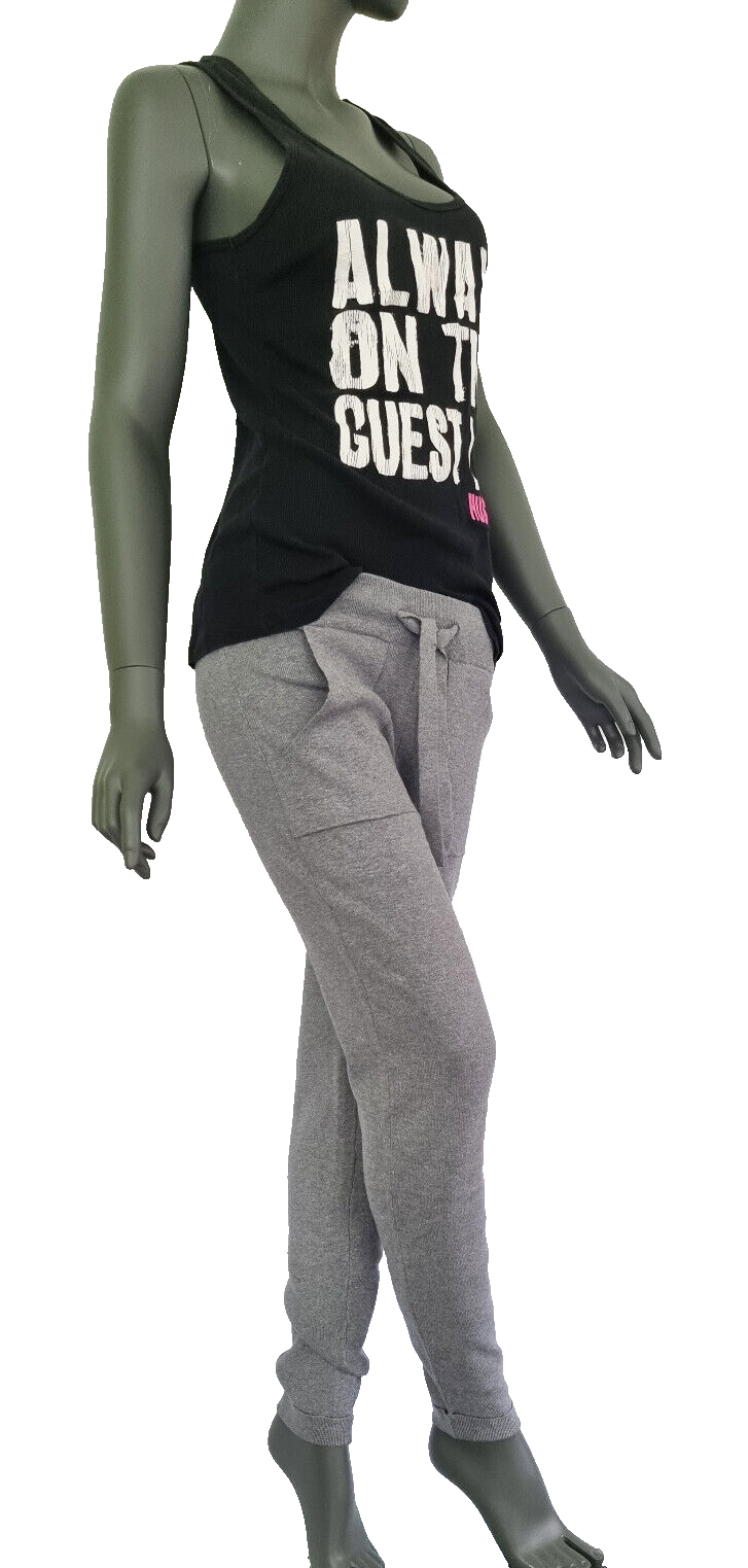 Aniston Feinstrick Hose Damen Schnürung grau Schlupfhose Jogger Kombitalent 42