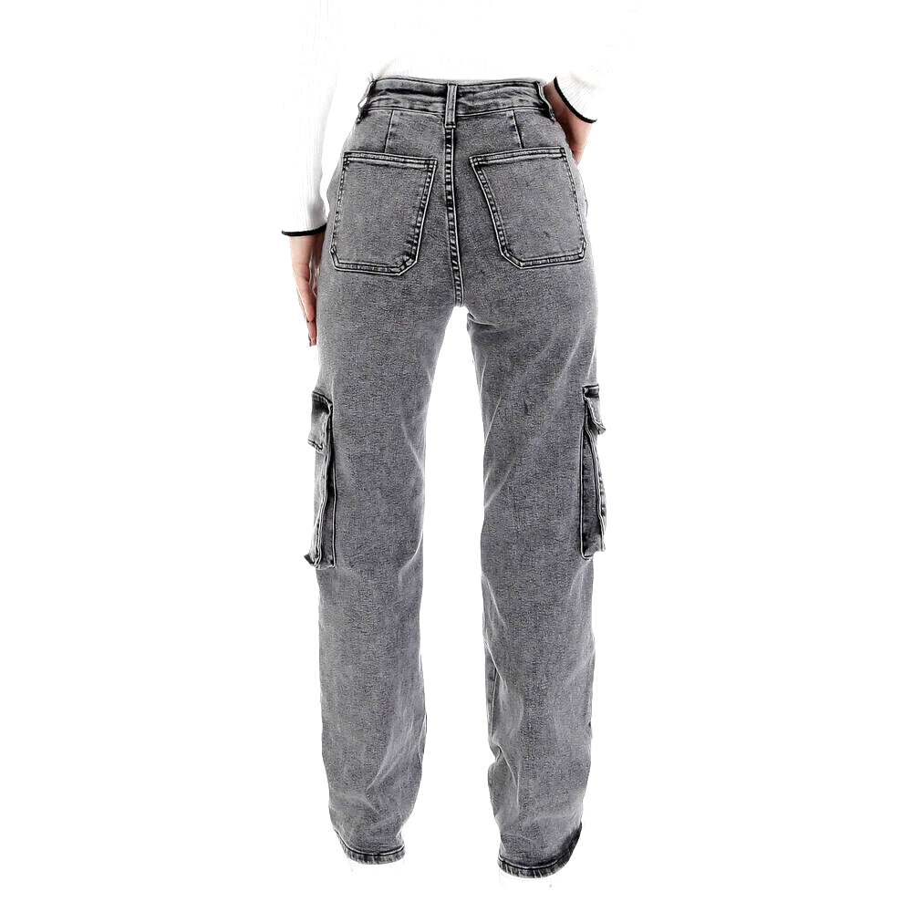 Laulia Damen High Waist Jeans Cargo Pant Gr.M/36