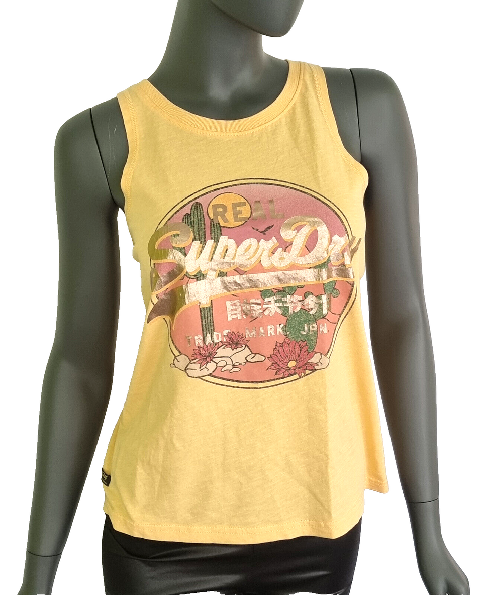 Superdry vintage narrative Top orange gold Gr.XL/42