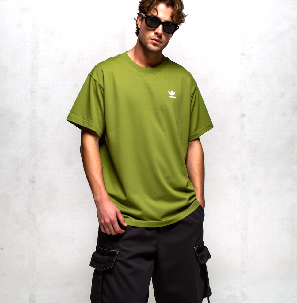 Adidas Oversize Shirt unisex trefoil essentials oliv Gr.S,M,L,XL,2XL