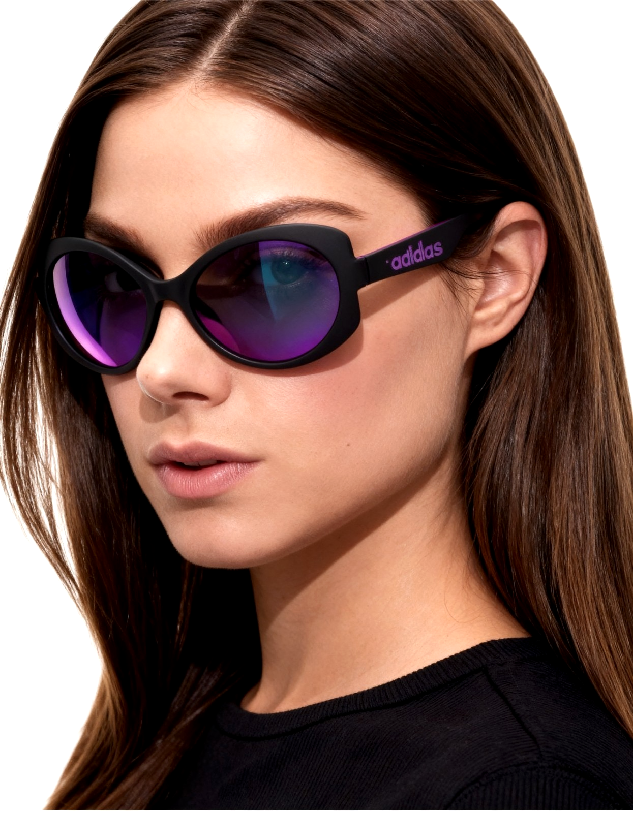 ADIDAS ORIGINALS Damen Sonnenbrille, lila Gläser verspiegelt
