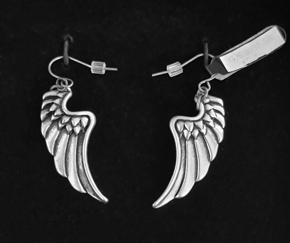 Golddigga Flügel Ohrringe Hänger Wings silber
