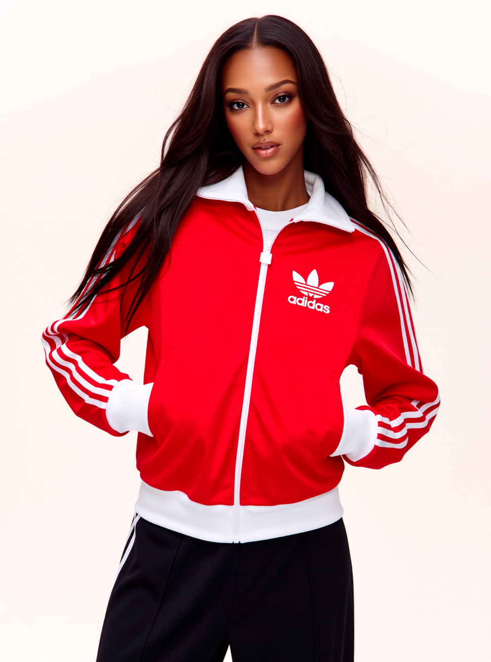 Adidas Classic Beckenbauer Vintage Outdoor Jacke JX7850 rot weiss Gr.XS/34