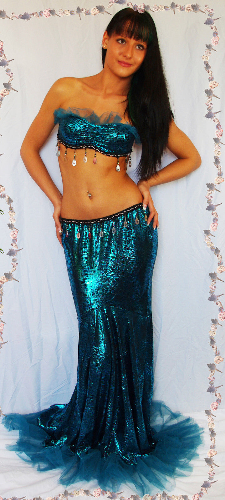 Faschingskostüm Karneval Nixe Meerjungfrau Gr.34-38