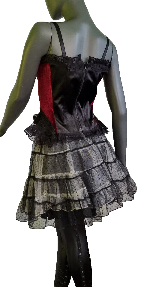 Bäres Stäbchen Corsagentop Spitze Gothic Punk Victorian  transparent Gr.36/38