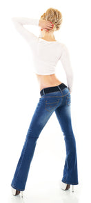 Zeige Bild REDSEVENTY WT366 Bootcut Jeans + Gürtel Gr. S 4