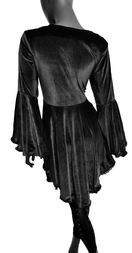 Zeige Bild Gugel Samttunika schwarz Gothic Punk Medieval Witch Vokuhila Gr.36/38 s/m 4