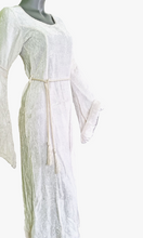 Zeige Bild Samtkleid Maxikleid Mittelalter Gothic Pixie Fee cremeweiss Gr. 34/36 2