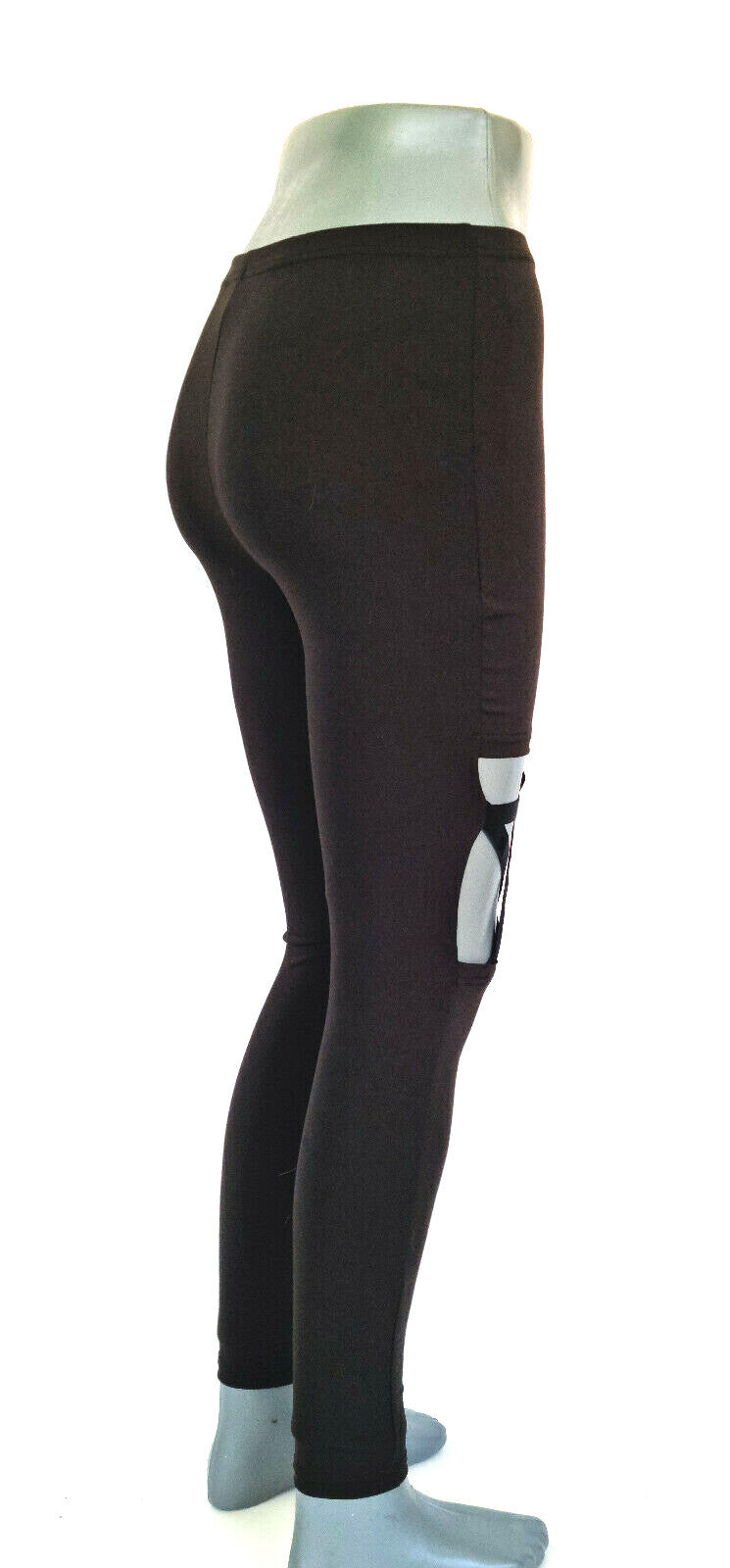 Pentagramm Leggings Stretch-Pant mit Zipper Gothic schwarz Gr.34,36,38