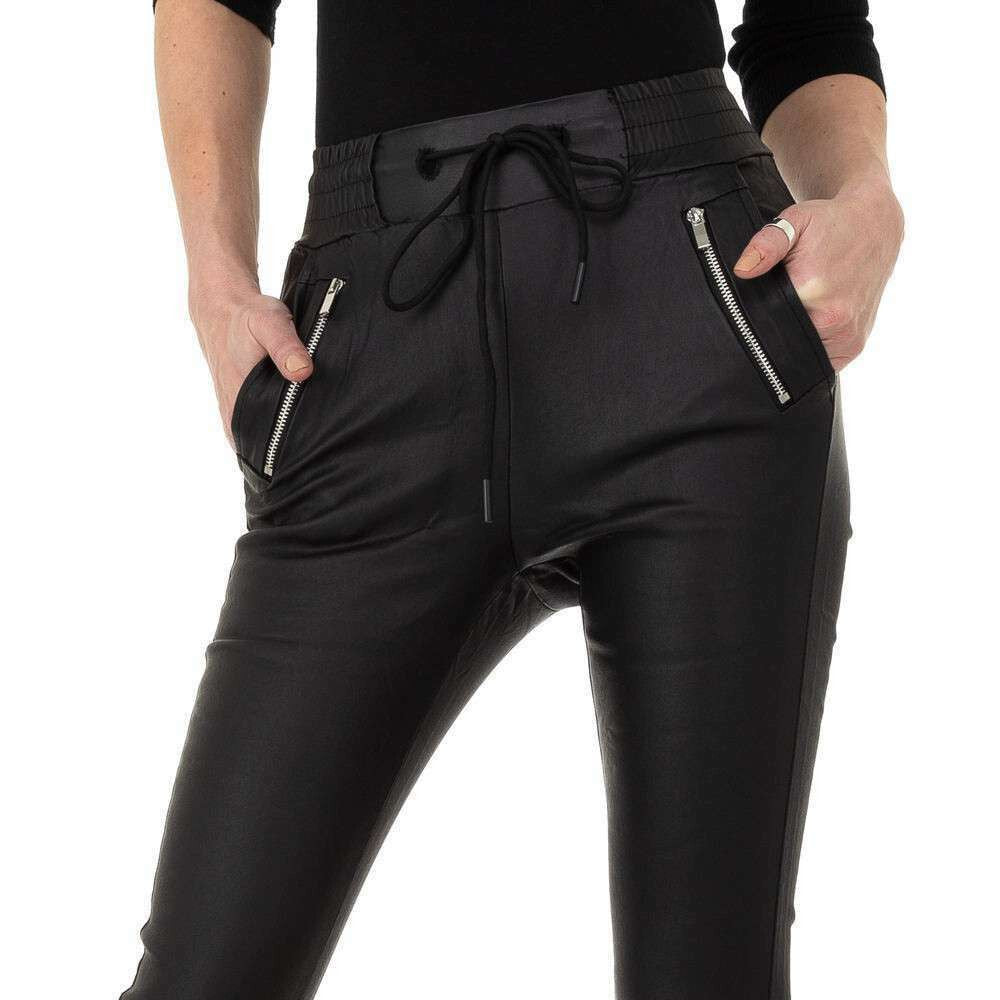 Daysie Hose Lederlook Zipper Gr. 32-38