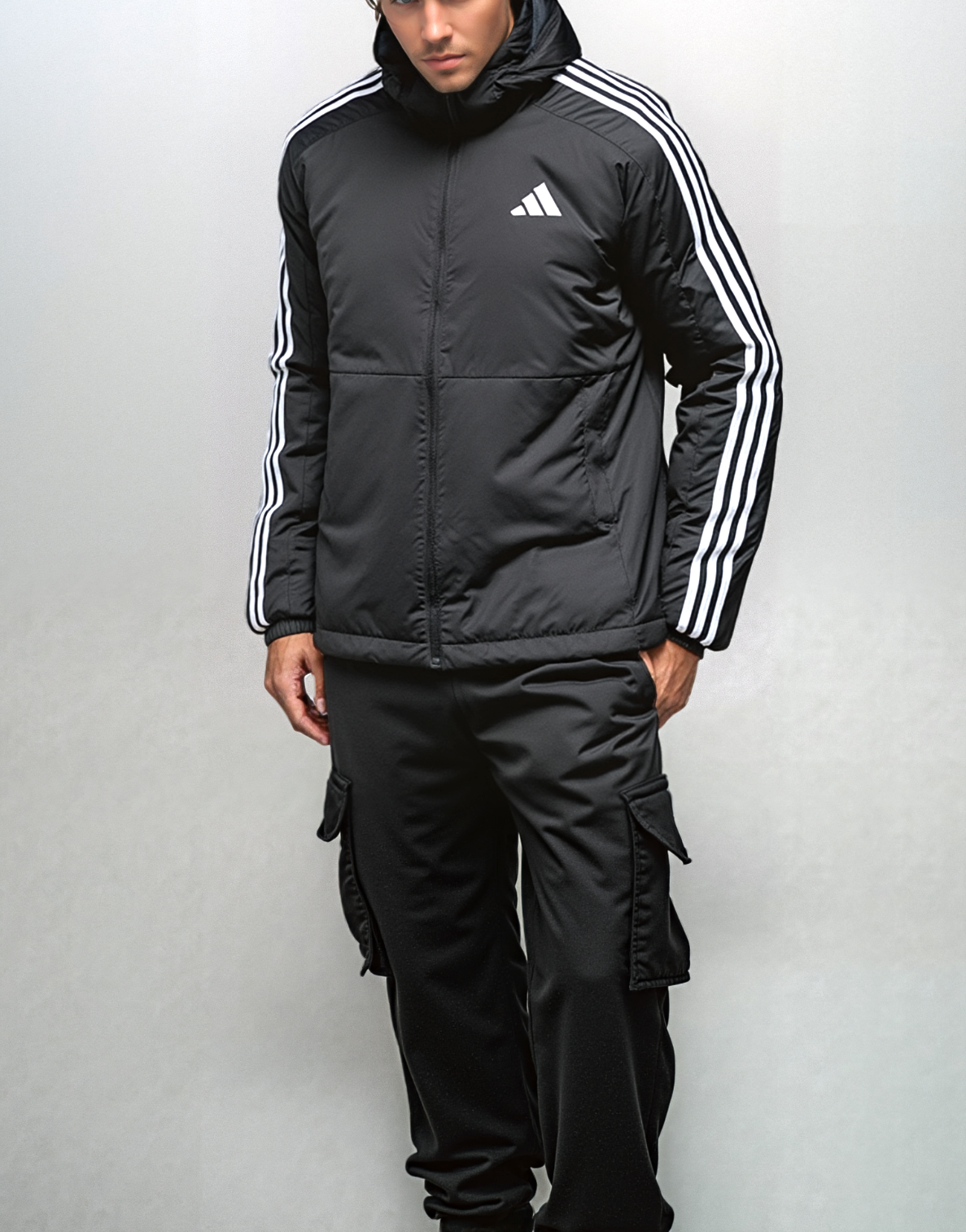Adidas Essentials Insulated Unisex Jacke gefüttert schwarz Anorak Gr. XL