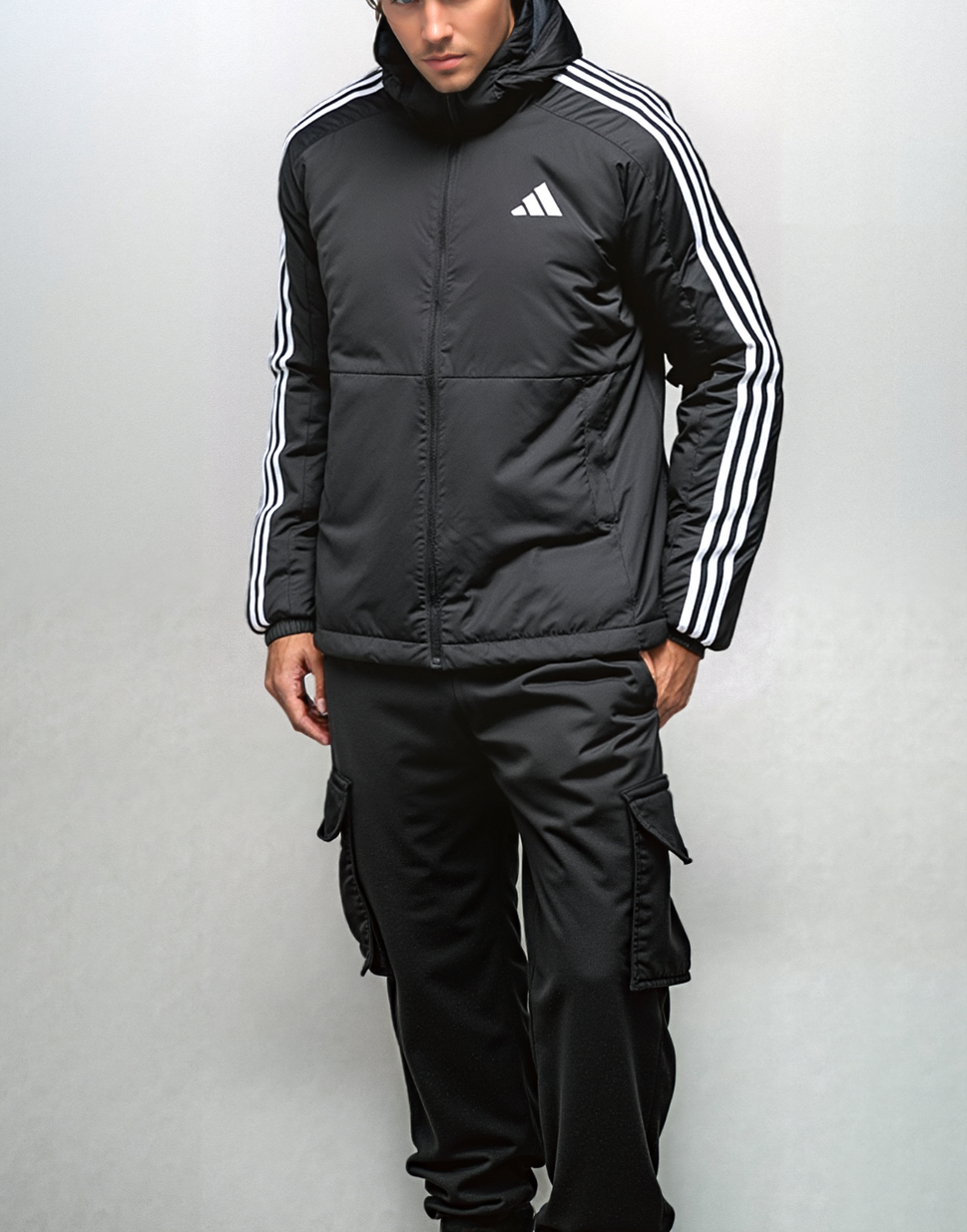 Adidas Essentials Insulated Unisex Jacke gefüttert schwarz Anorak Gr. XL