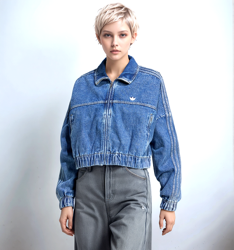 Adidas  premium essentials Jeansjacke Kurzblouson Track Top Gr.42/44