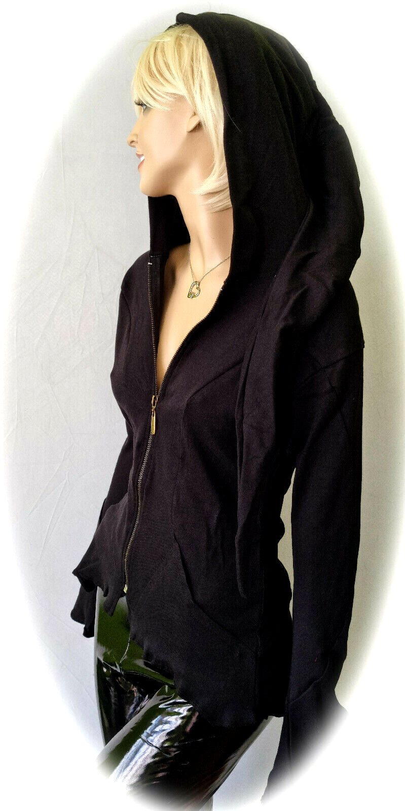 Gugel Zipfeljacke Goa Ethno Medieval Gothic Hippie bordeaux Gr.34/36 kleine 38