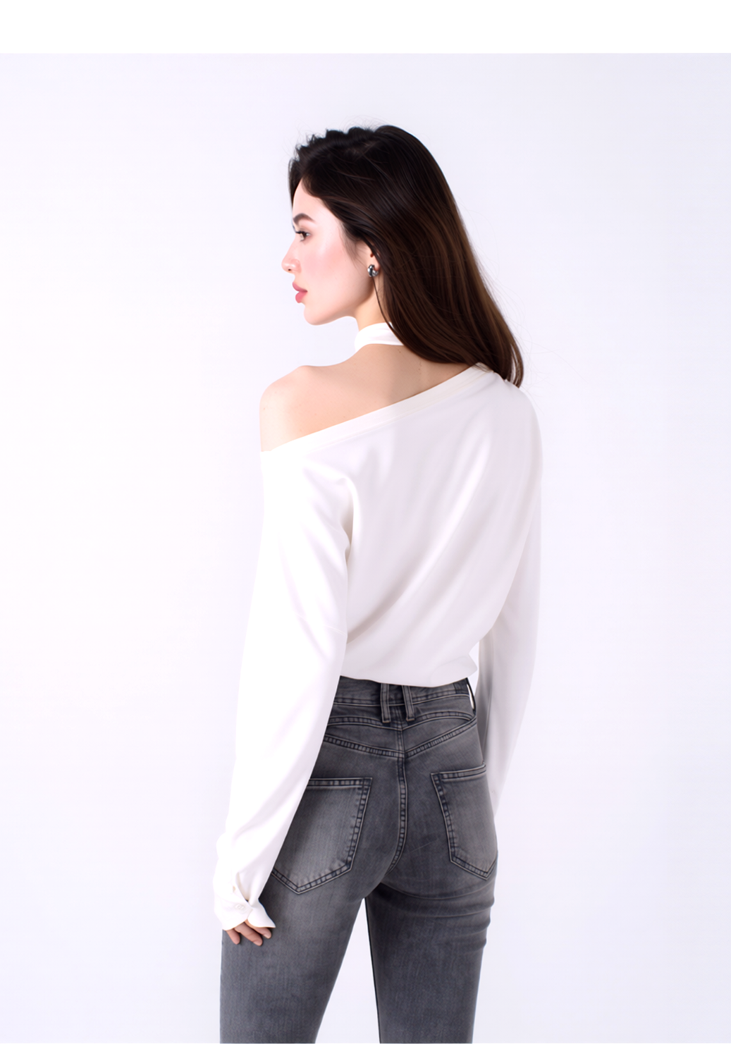 Herrlicher Jeans Peppy slim grau stretch normal waist Gr.W27 L30
