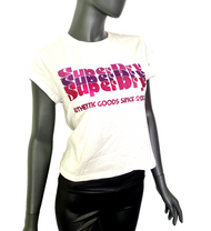 Superdry vintage  Shirt short cut glitter Gr.XL/40