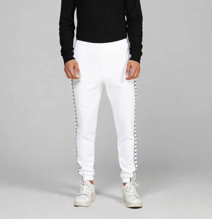 Lacoste Jogginghose Sweatpants weiss Label-Streifen Gr.4XL/9