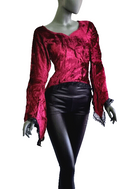 Zeige Bild Samttunika bordeaux Gothic Punk Medieval Witch Vokuhila Gr.38-40 3