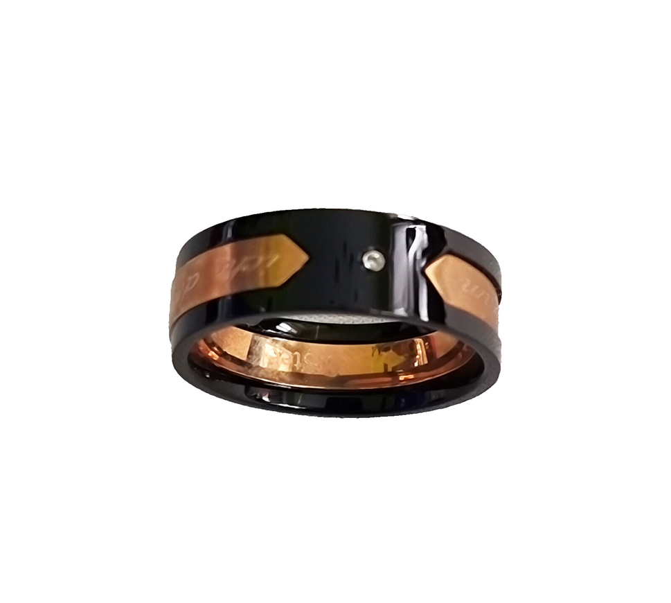 2 farbiger Ring  Partnerring ich du wir zusammen gemeinsam Gravur Gr. 21