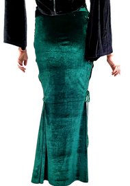 Bäres Maxirock Corsagenrock Samt victorian gothic Mermaid grün Gr.36/38