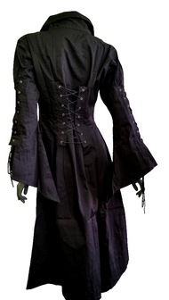 Trenchcoat mit Schnürung Gothic Larp Witch Gr.34/36 kl.38