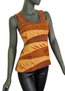 Zeige Bild Razor Cut Damen Top Ethno Nepal Flower Hippie Boho Vintage grün Gr.34-38 3