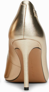 B-Ware Tommy Hilfiger Lederpumps Stiletto goldfarben Gr.39