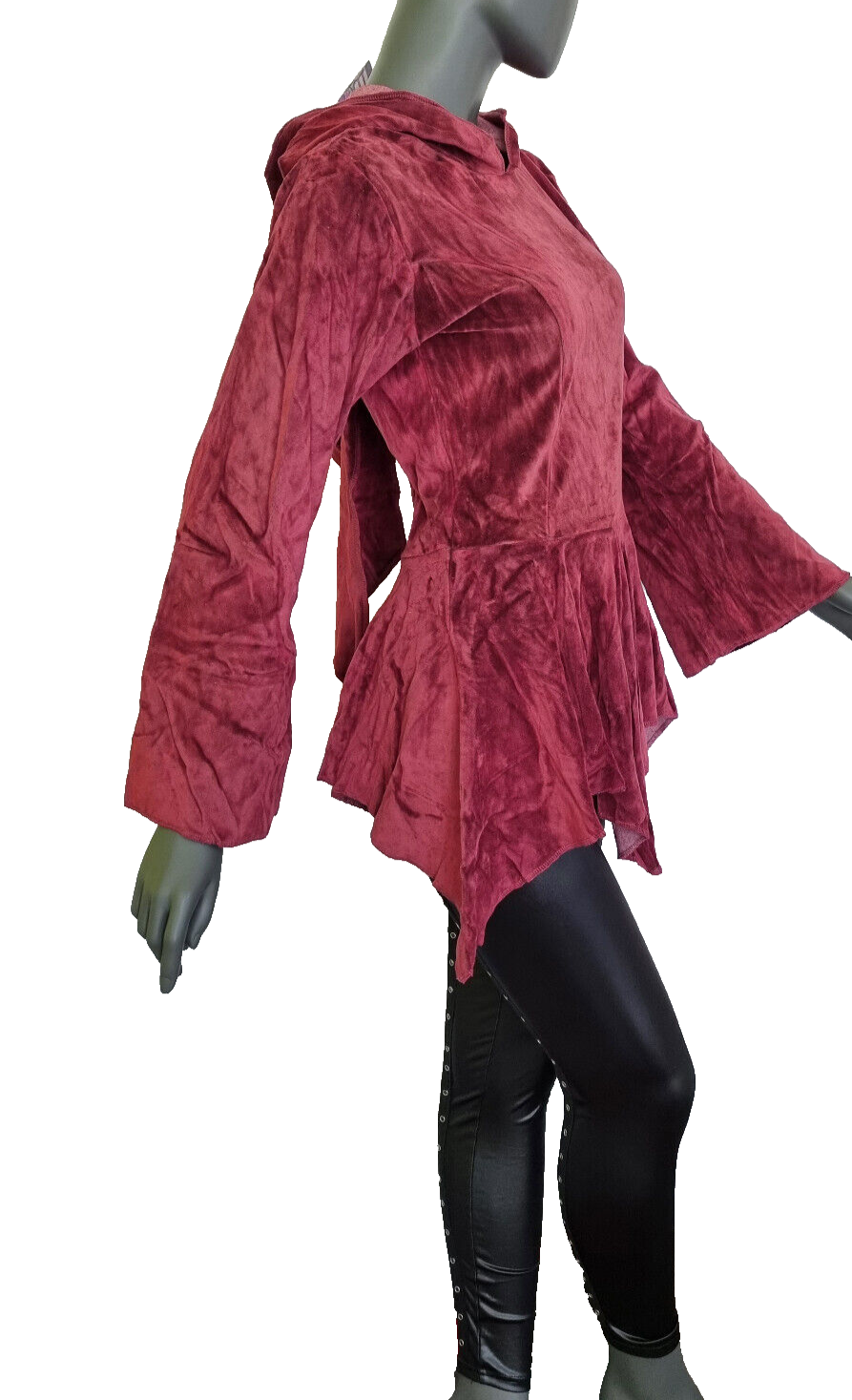 Gugel Nickisweater Vintage Look Mittelalter Gothic Pixie  rot  Gr.34-38 kl.40