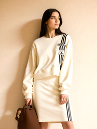 Adidas Oversize Crop Sweatshirt hellbeige loose fit Gr.2XL /46-48-50