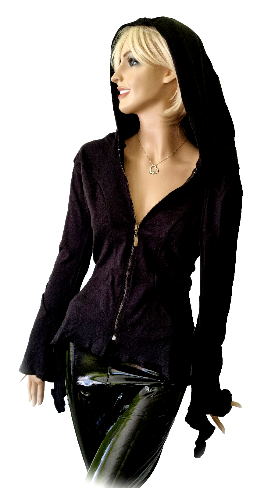 Gugel Zipfeljacke Goa Ethno Medieval Gothic Hippie oliv Gr.34/36