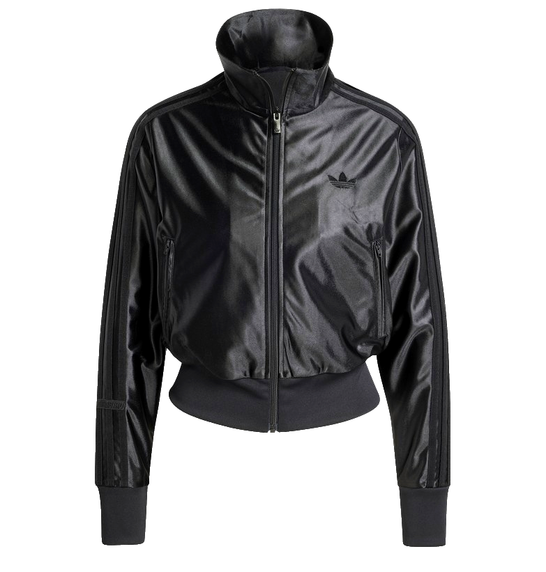 Adidas Originals Firebird Fitted Damen Trainingsjacke schwarz glänzend Gr.L/ 40