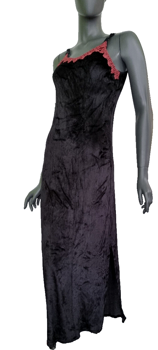Bäres Nicki-Samtkleid Maxikleid Gothic , Boho  stretch Gr. 34-38  freesize