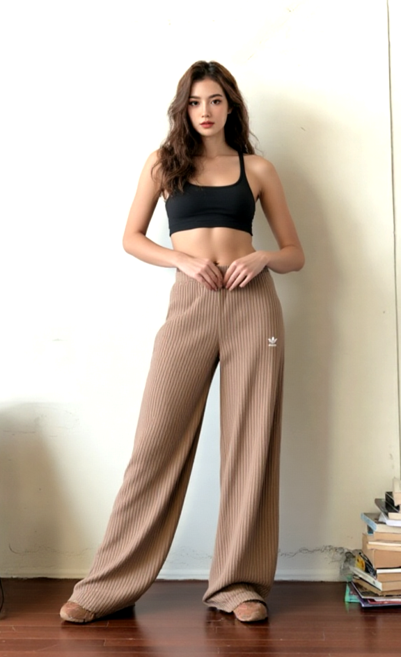 Adidas Essentials Weitripphose Trace Brown Damen JD0768 Gr.L/40/42