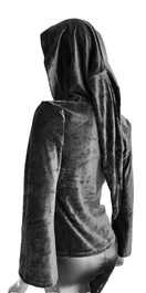 Zeige Bild Gugel Nickisweater Vintage  Mittelalter Gothic Pixie Larp dunkel grau Gr.34/36 2