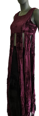 Zeige Bild Samt Longtop Zipfel Überkleid blau Pixie Gothic Boho Gr.36/38 3