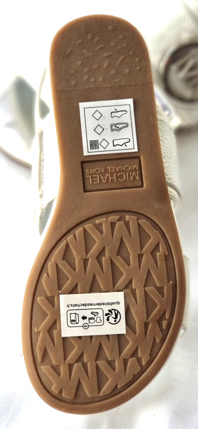 Michael Kors SYDNEY KENZIE 1 - Riemensandalette - weiss silber Gr.36 (35)