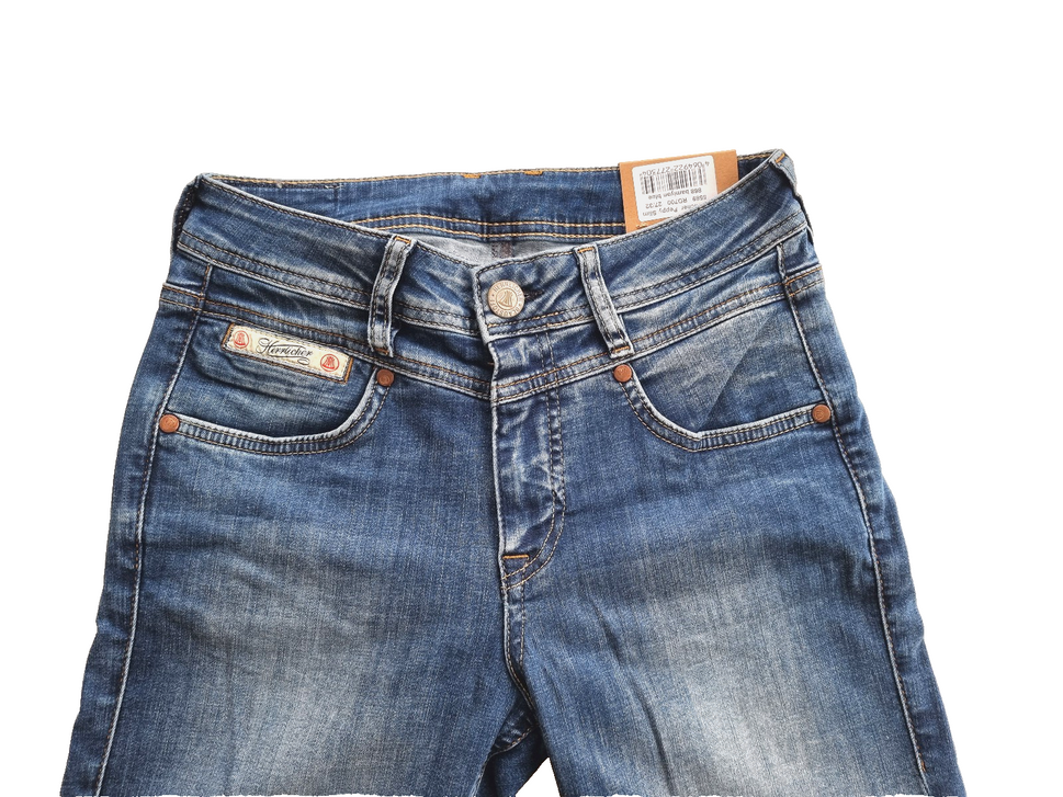 Herrlicher Jeans Peppy slim blau  stretch  normal waist Gr.W27  Länge 32