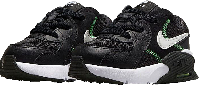 Nike Air Max excee Baby Leder schwarz swoosh silber  Gr. 18,5