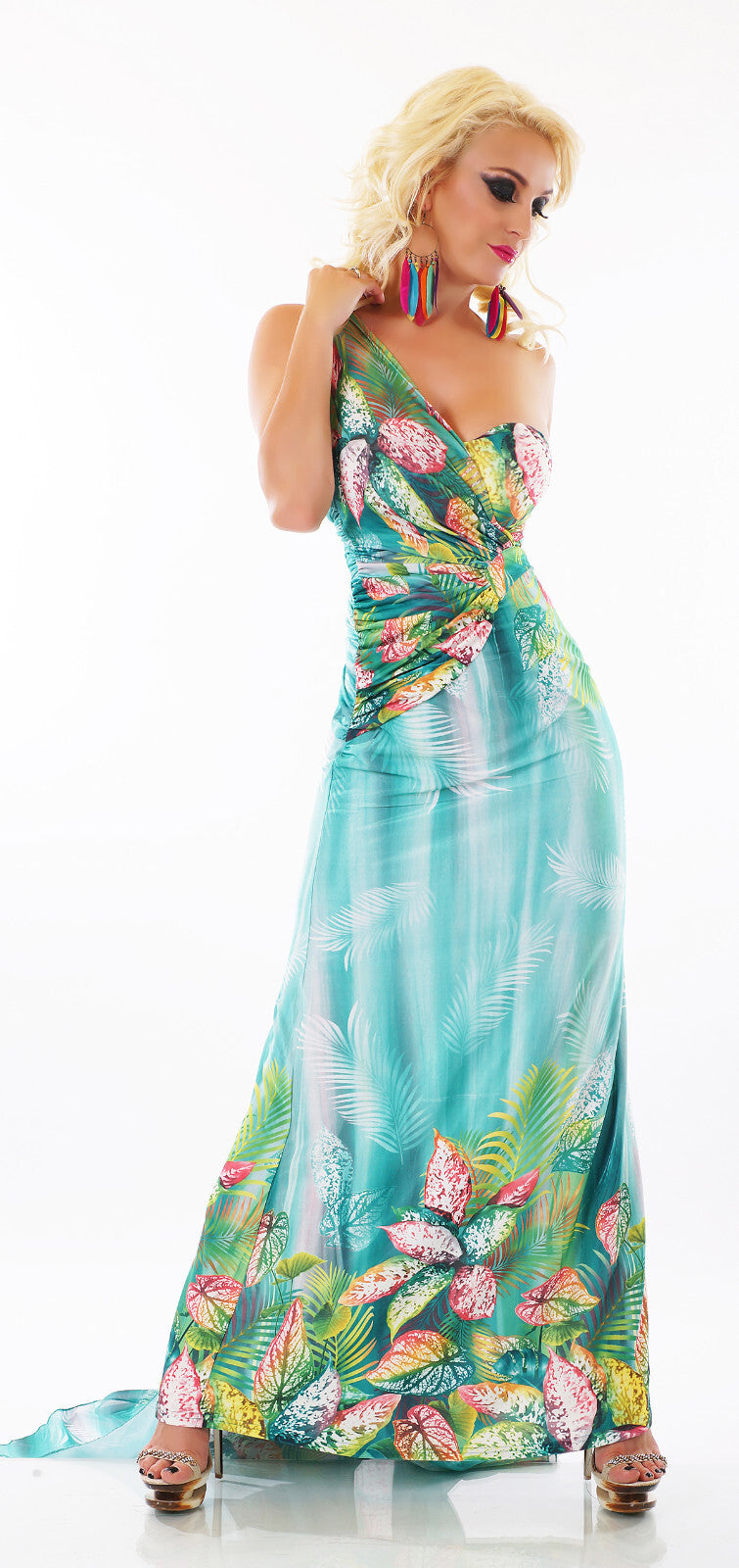 Jenny Fashion Longdress Maxikleid  Schleppe Gr.36/38