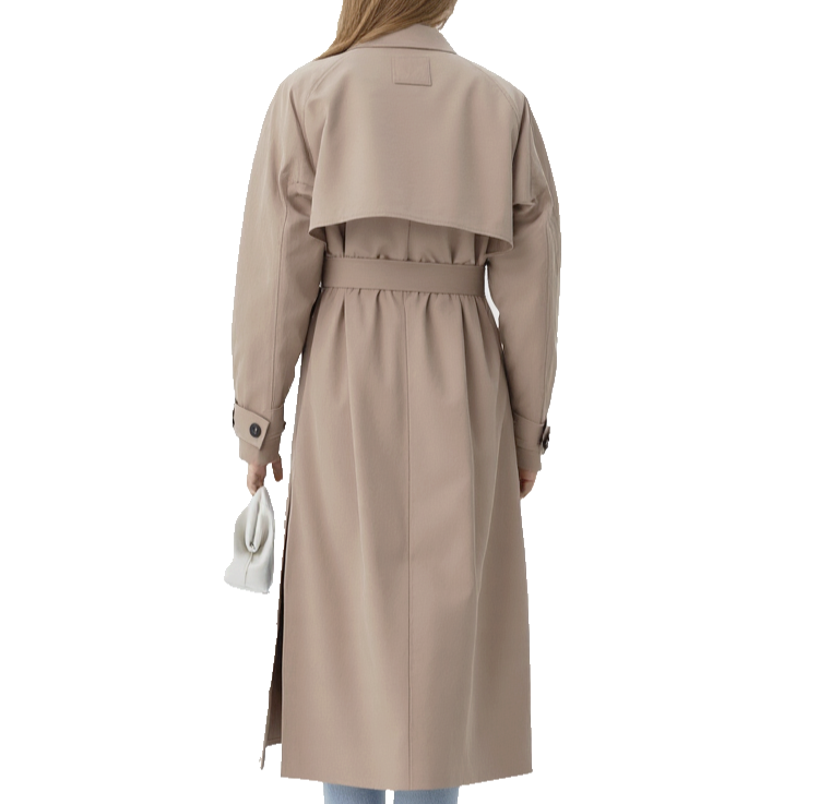 Calvin Klein Trenchcoat Mantel Übergang grau taupe Gr.L/40-42