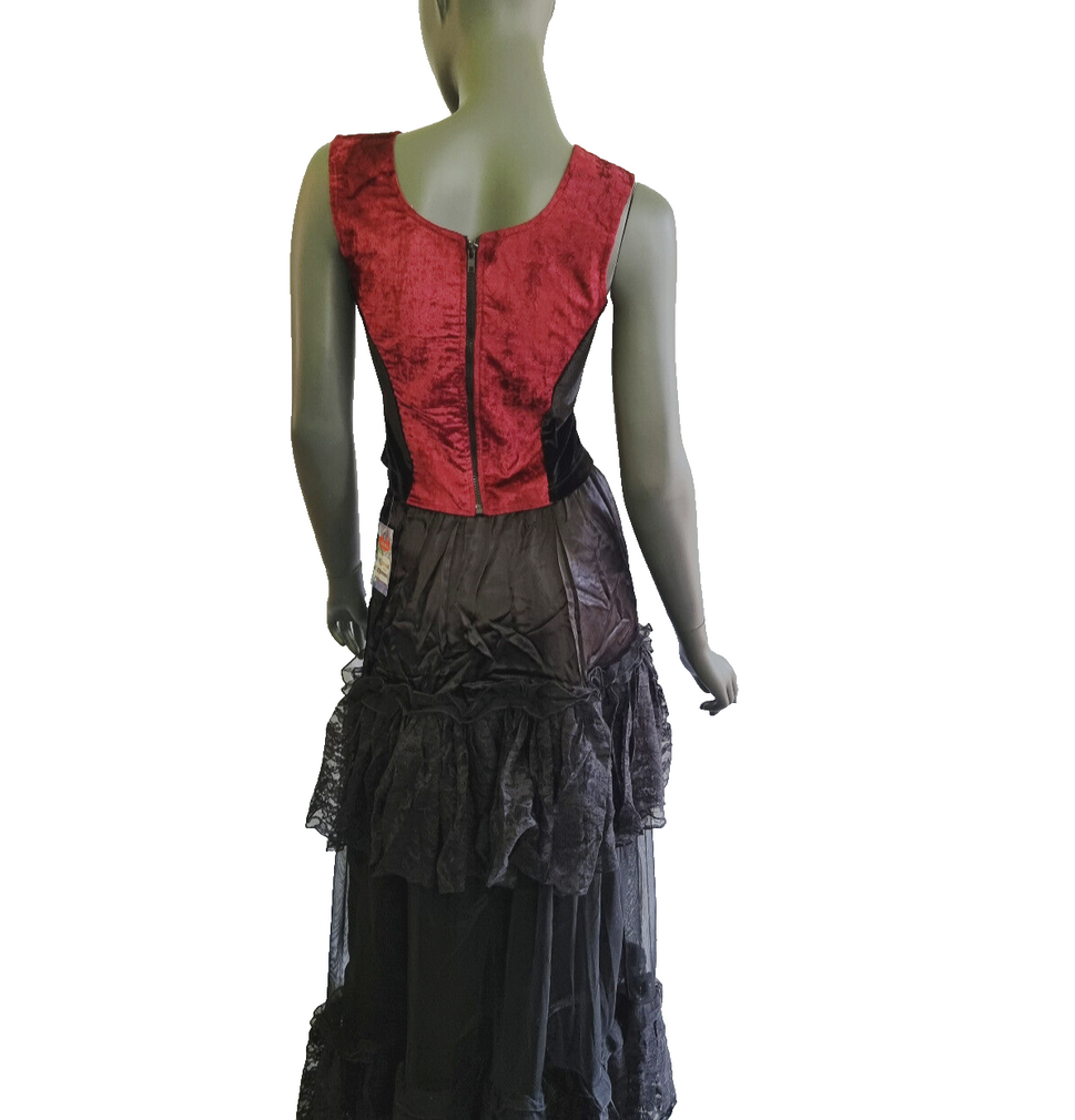 Corsagentop Samt DreiEinigkeit Gothic Punk Medieval Witch lila Gr.34/36