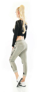 Zeige Bild Italy Damen Freizeit Harem JogPants Baggy Boyfriend Print Gr.34/36 kl.38 3