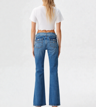 Tommy Hilfiger Sophie Low Cut Flare Wide midblue Gürtel Bootcut W33-L34