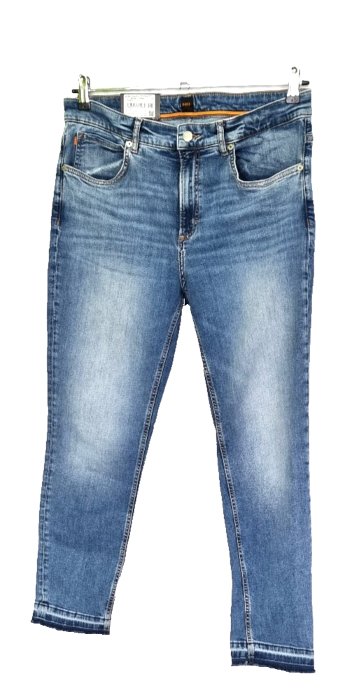 Boss Orange Jeans Jackie MRC 1.0 blau used mid Rise  slim Crop Gr. W30