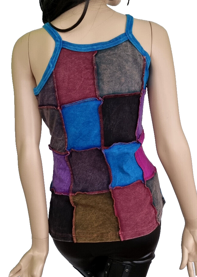 Ethno Patchwork Tops Flower natural Symbols Gr.36/38
