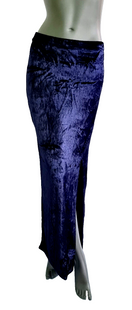 Zeige Bild Maxirock Samtrock Schlitz  grün Gr.34/36 kl.38 2
