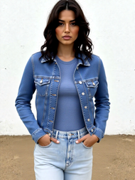 Tommy Jeans VIVIANNE JACKET - Jeansjacke - denim medium Gr.L/38