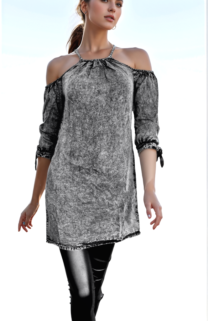 Superdry Minidress Eden Longshirt Jeanslook Gr. 36/38