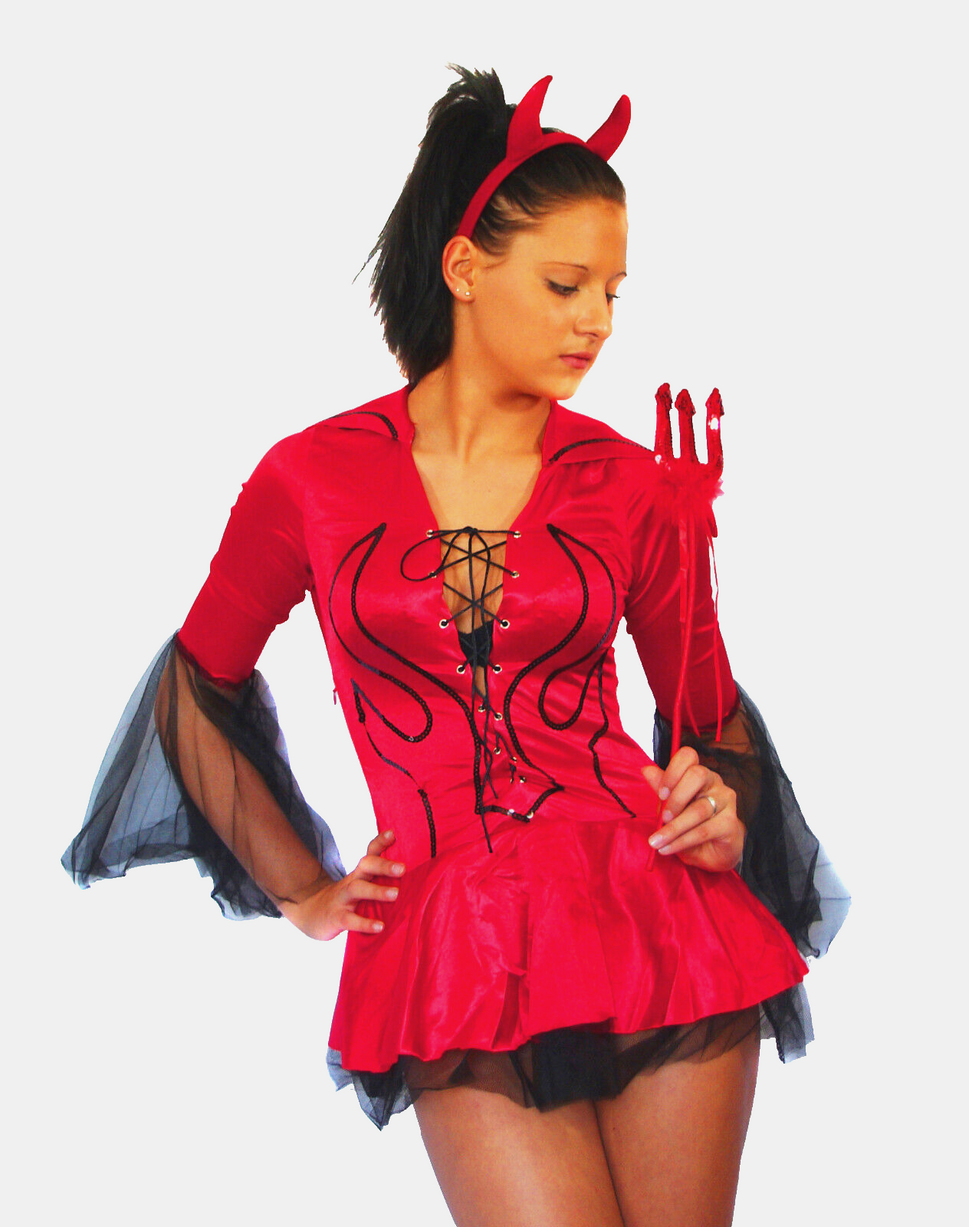 Teufel Kostüm Damen  3 teilig Gr.34/36