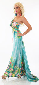 Zeige Bild Jenny Fashion Longdress Maxikleid  Schleppe Gr.36/38 3